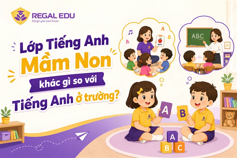Lớp tiếng Anh mầm non khác gì so với học tiếng Anh ở trường?